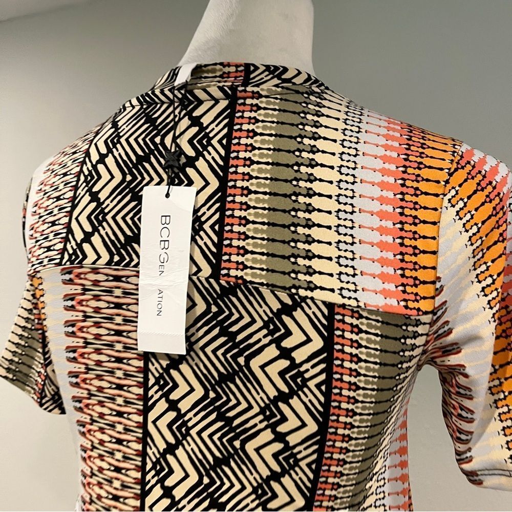 BCBGeneration Multicolor Geometric Pattern short … - image 6